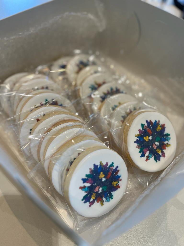 IngenzaLtd's tweet photo. We are delighted to have our @bjorkmanlab partners with us today to help us celebrate 20 years of Ingenza and have an update on our collaborative programme - they also brought us fabulous #vaccine inspired biscuits from #MelanieBakerCakes! #INGENZAIS20 https://t.co/duoFQiqEGI