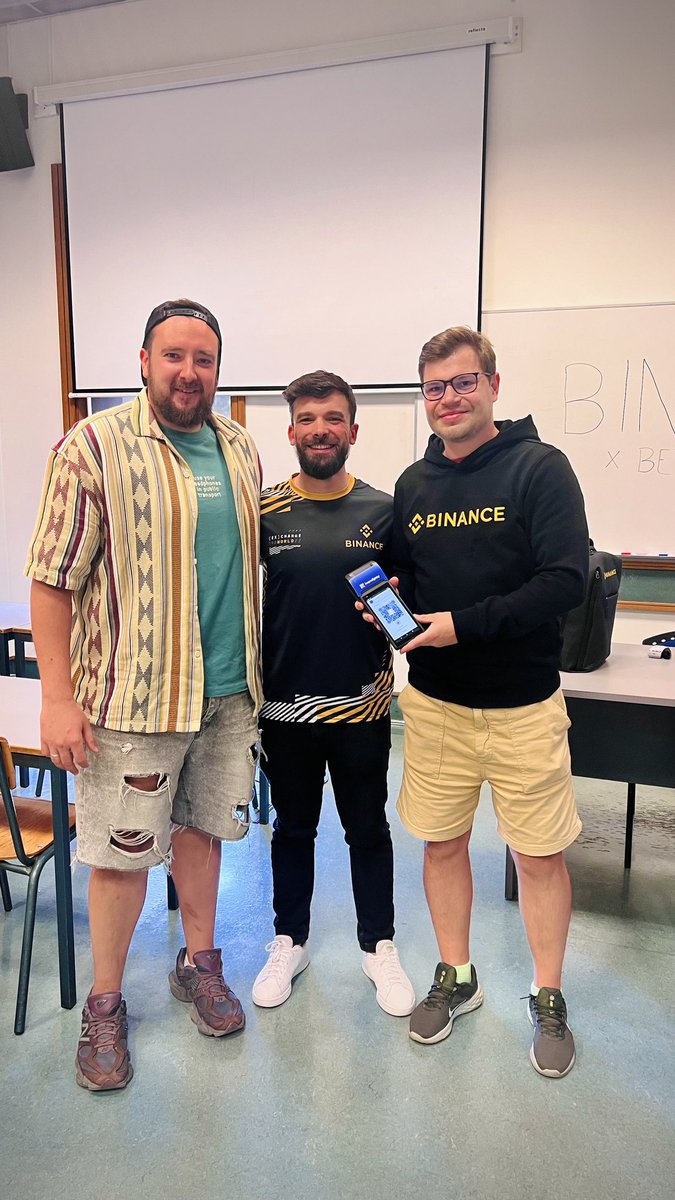 Recently, we celebrated our partnership with Binance Pay and had the pleasure of meet João Pedro <a href="/joaoafpedro/">João Pedro 🔸</a>, the local representative for Portugal, at a Católica Lisbon School of Business &amp; Economics

As it turns out, Binance <a href="/binance/">Binance</a> organizes educational conferences worldwide