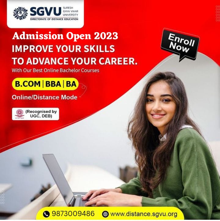 FoundationMimt's tweet image. Get Online/distance Bachelors Degree at Suresh Gyan Vihar University. Apply now!
Call Us +919873009486
Visit - distance.sgvu.org
#online Degree #onlinedegreecourse
#onlinedegreeprogram
#onlinedegreestudent #distancedegree
#distancedegreecourses
#distanceeducation