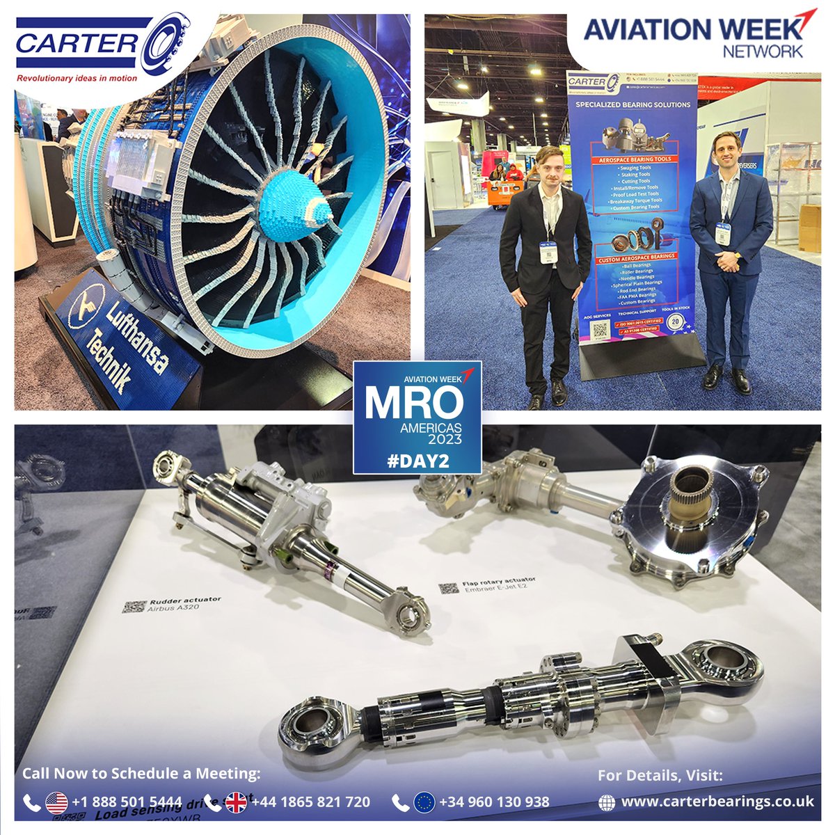 carterbearings's tweet photo. Day 2 of the #MROAmericas2023 was in full swing with an overwhelming turnout and plenty of valuable networking opportunities. Don’t forget to visit us at the #CarterAmericas Booth#3758 to discuss a customized solution to your #aerospacebearing and tooling problems. 
#MROAM #day2 https://t.co/i5XiWeeaiF