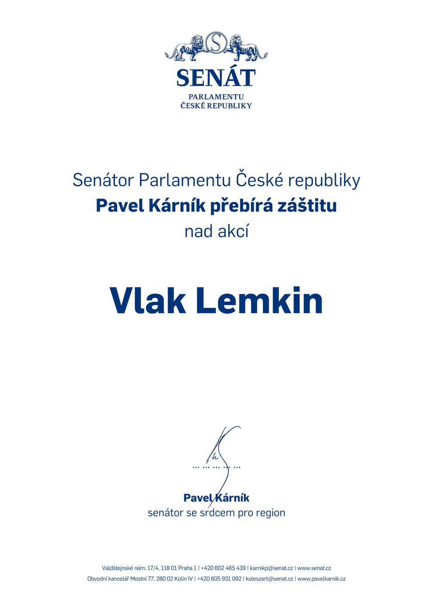 KarnikPavel's tweet photo. Je pro mě čest převzít záštitu nad Vlakem Lemkin - projektem Výzkumného centra archeologie zla, o.p.s. se sídlem v Terezíně.

V Kolíně  1. - 6. 5. 2023, dále v železničních stanicích Praha - Masarykovo nádraží, Rakovník a Ústí nad Labem, viz program.

https://t.co/dNoHrJDvYh https://t.co/34CQ9AEmBw