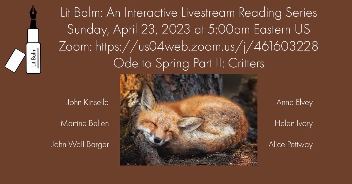 MRBellen's tweet photo. Join us and the animals, this Sunday on zoom! https://t.co/pNVlmokRXL