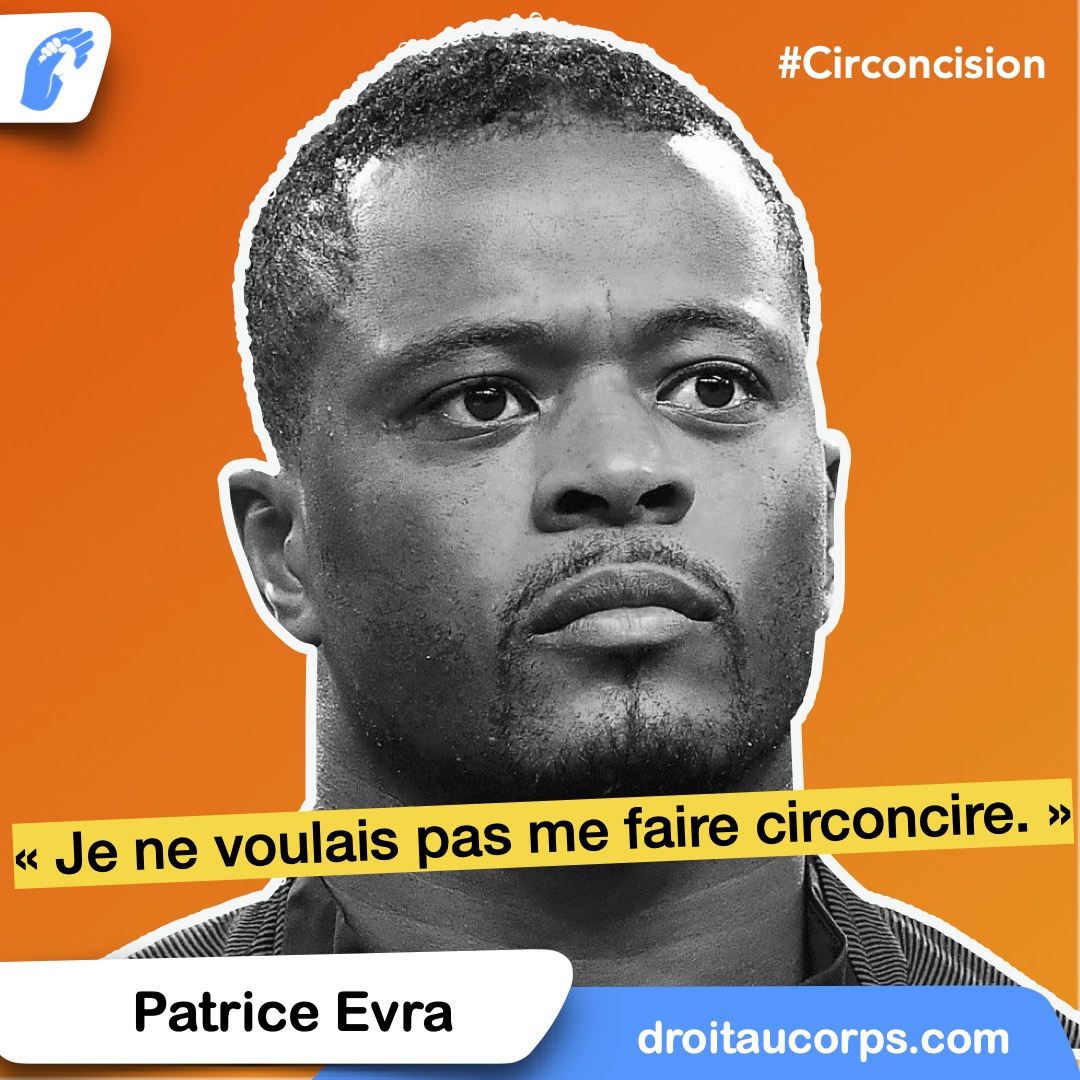 droitaucorps's tweet photo. « Tout le monde me disait que c’était une opération de routine, malgré ça je ne voulais pas y aller ; je ne voulais pas me faire circoncire. La suite m’a donné raison. » - Patrice Evra @Evra 

#circoncision #consentement #ILoveThisGame #Positive4Evra #FiersdetreBleus https://t.co/Tz88haiuGR