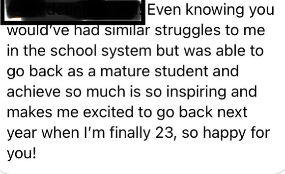 So happy to see our book #researcHER is inspiring others. This message came from a young woman who also has ADHD and who is now planning to return to education. So excited for her! @wiasnofficial #ADHD