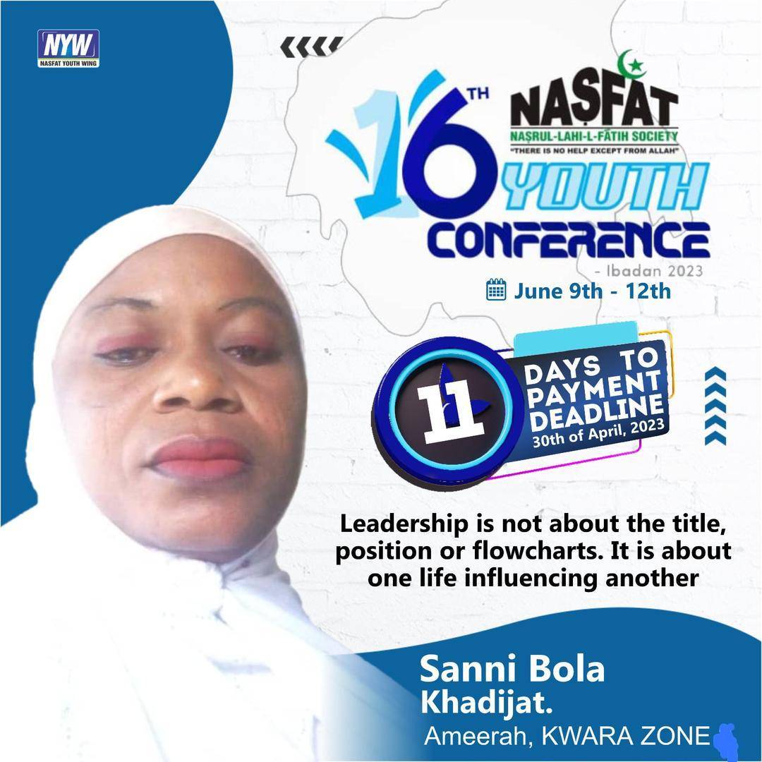 nasfathq's tweet image. Leadership is not about the title, position or flowcharts. It is about one life influencing another.

```Ilaji Hotels &amp;amp; Sport Resorts, Akanran, Ibadan```

ilajiresorts.com

portal.nasfat.org/events/youth/r…

#Breaking_New_Grounds
#Ibadan2023
#Nasfat
#nasfatHELD
#NASFATcares