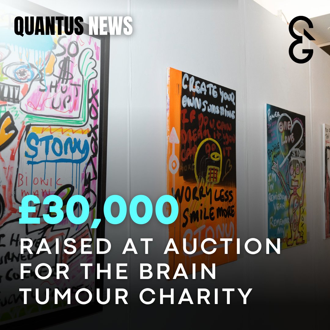 QUANTUS GALLERY (@qggallery) on Twitter photo We are proud to announce that #Quantus and sister Gallery #Grove #Gallery have raised £30K for <a href="/BrainTumourOrg/">The Brain Tumour Charity</a> at auction. Artworks from Stony and #Opake attracted high bidders during the ‘TIME' exhibition at <a href="/TheBDC/">Business Design Centre</a>. Thank you to all those involved who made this show a success. We are proud to announce that #Quantus and sister Gallery #Grove #Gallery have raised £30K for <a href="/BrainTumourOrg/">The Brain Tumour Charity</a> at auction. Artworks from Stony and #Opake attracted high bidders during the ‘TIME' exhibition at <a href="/TheBDC/">Business Design Centre</a>. Thank you to all those involved who made this show a success.