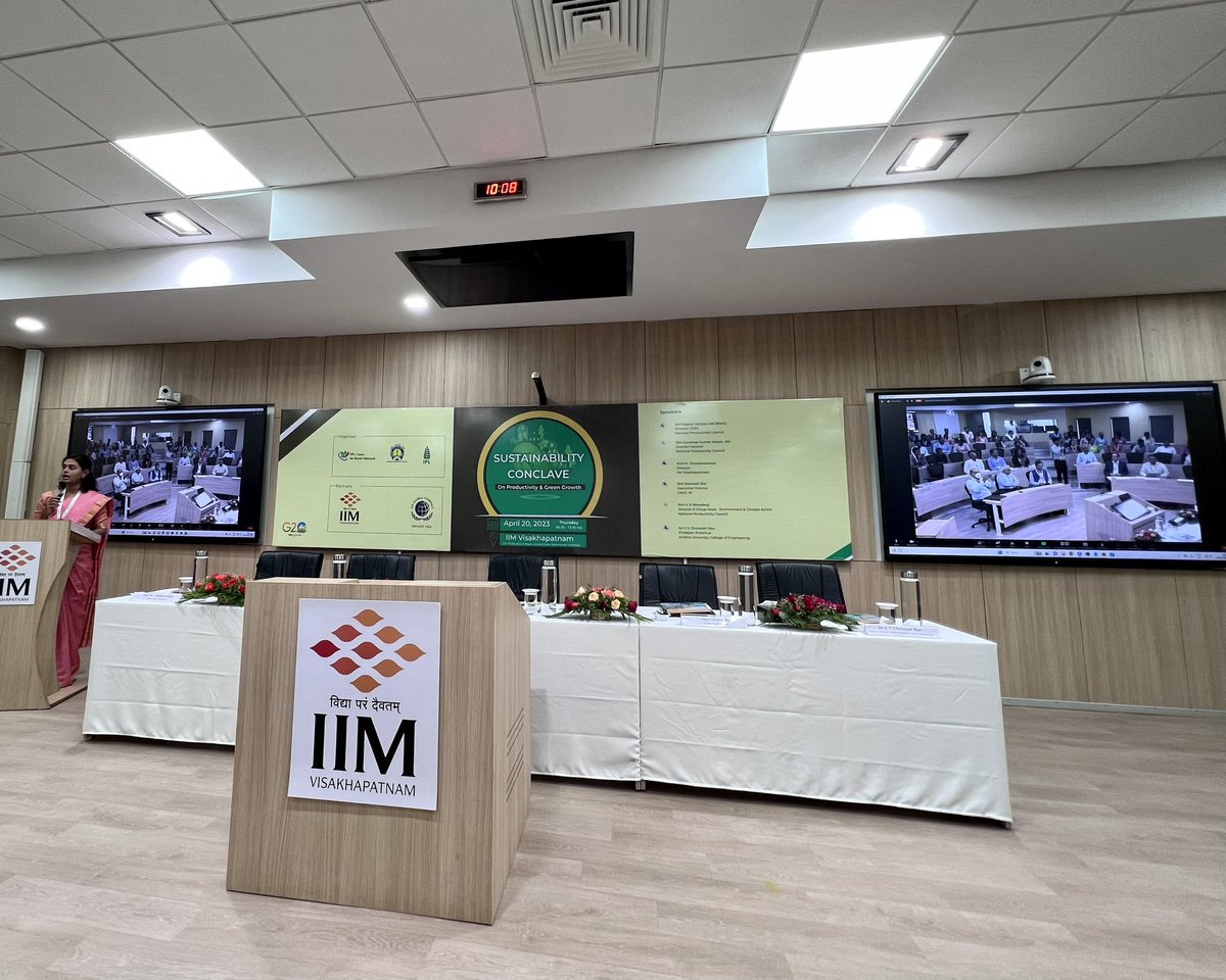 Andhra Pradesh Sustainability Conclave in partnership with IIM Visakhapatnam and UN Global Compact Network India today @unglobalcompact @UN_SDG