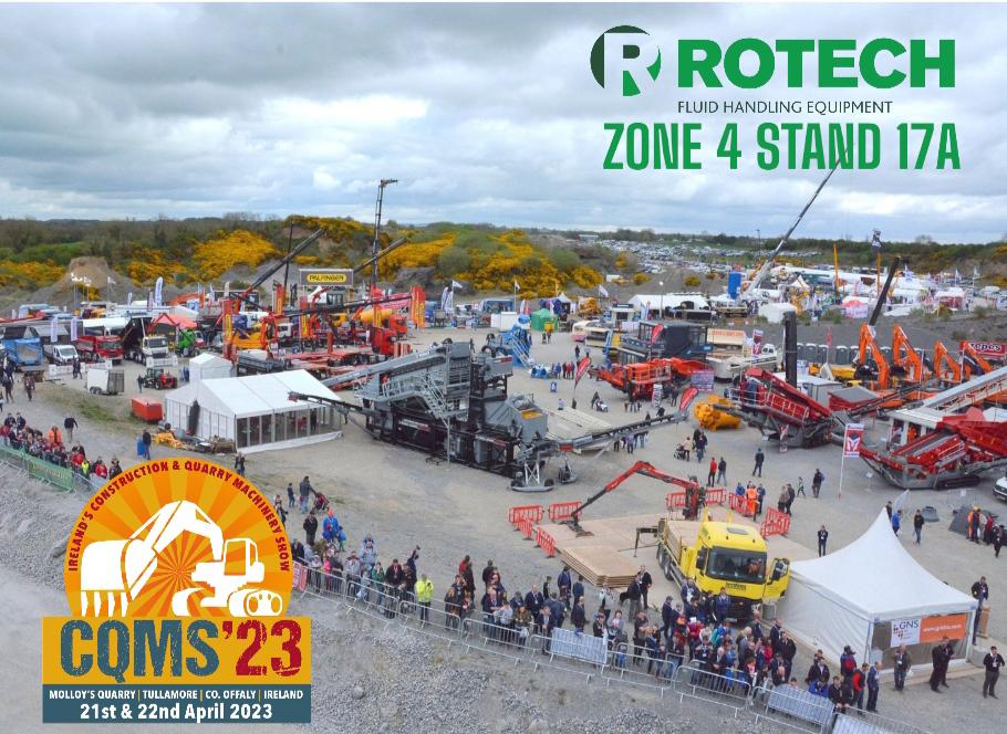 📷📷 𝗖𝗤𝗠𝗦 𝗦𝗵𝗼𝘄 𝟮𝟬𝟮𝟯 📷📷
Rotech are delighted to be attending this years CQMS Construction &amp; Quarry show in Tullamore. We will be displaying our range of Piusi fuel pumping equipment, bulk diesel storage tanks, AdBlue equipment &amp; HVO Ready tanks.