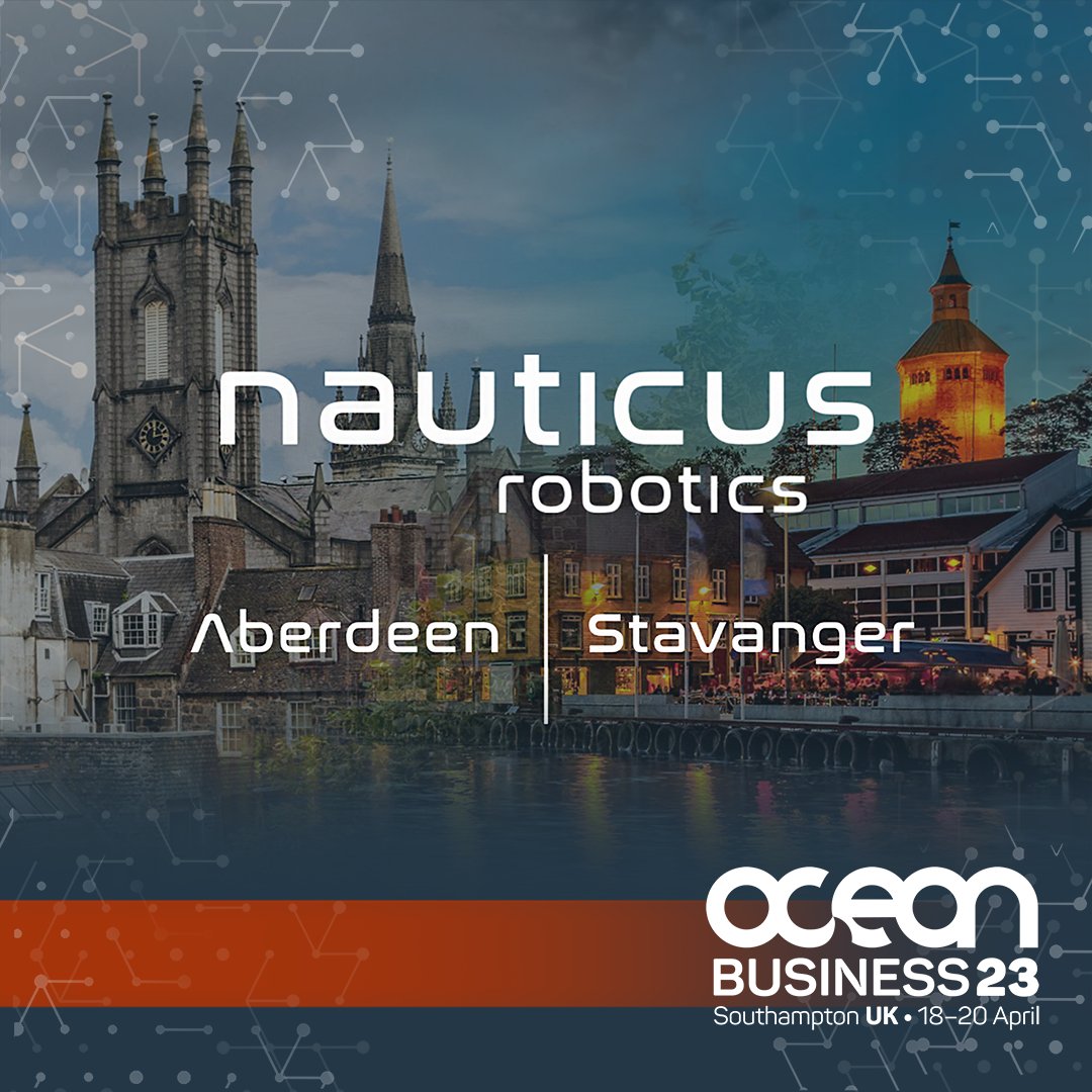 Join us on Day 3 of @OceanBusiness Expo to learn about our expansion to Aberdeen, Scotland and Stavanger, Norway!
@NOCnews - Booth V46
Southampton UK - April 18-20 2023 
#nauticusrobotics #offshore #maritime #AI #Sustainability #wind #energy #avatar $KITT #oceanbiz #oceantech
