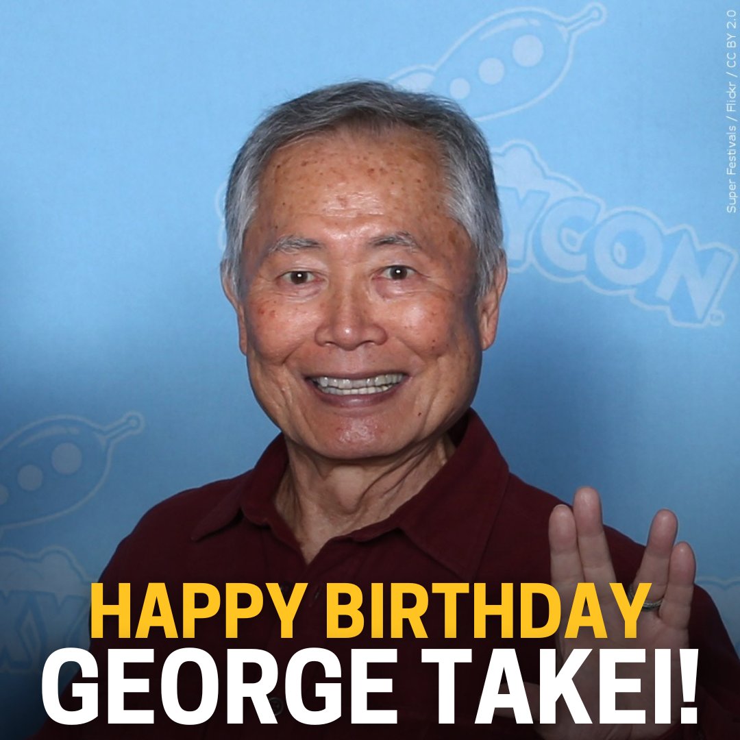 HAPPY BIRTHDAY! George Takei, who is known for his role as Mr. Sulu on Star Trek, turns 86 today! 