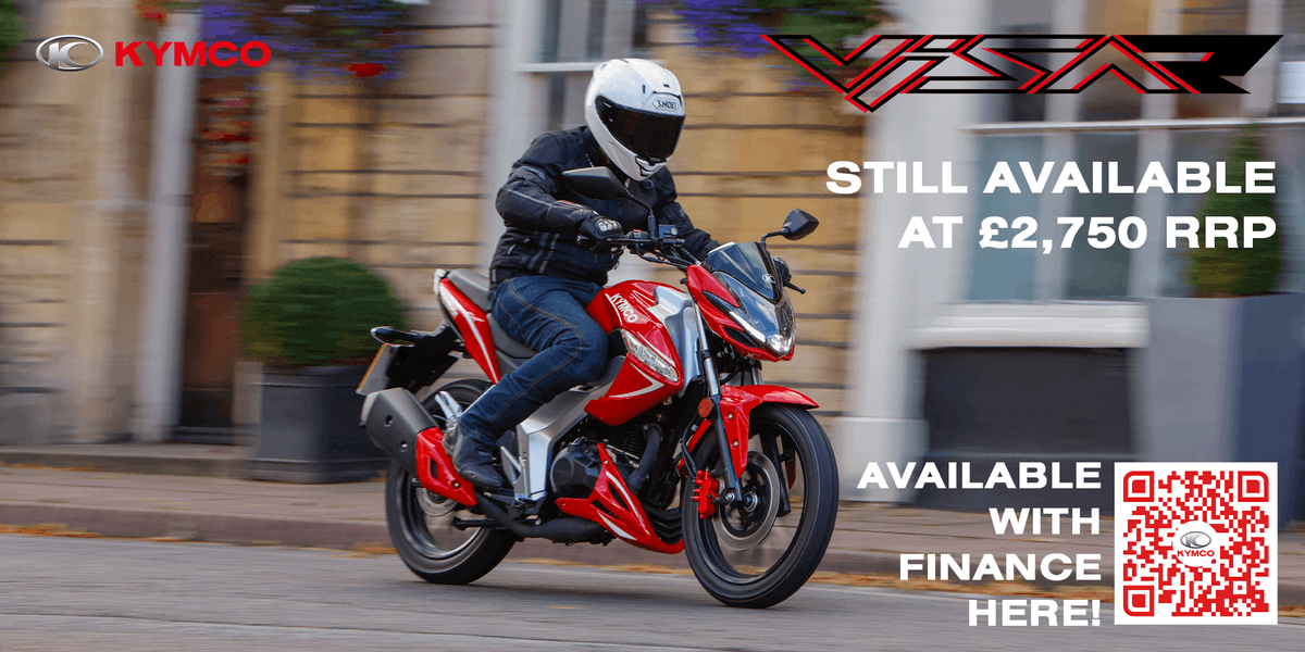 VSR 125, still available at the special price of £2,750 RRP! The perfect option to get into motorcycling!