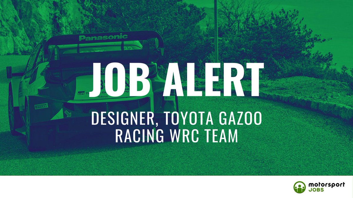 Motorsport_Jobs's tweet photo. Designer @TGR_WRC
Apply๐ https://t.co/gk6kxk7h3A
#motorsportjobs #motorsport #jobs #jobalert #jobsinmotorsport #hiring #tgr #wrc #wrt #Finland #rally #Toyota #worksteam #Design #mechanical #CATIA #3d #3dmodelling #engineering #automotive #vehicle #dynamics #development https://t.co/mhmqAbsejK