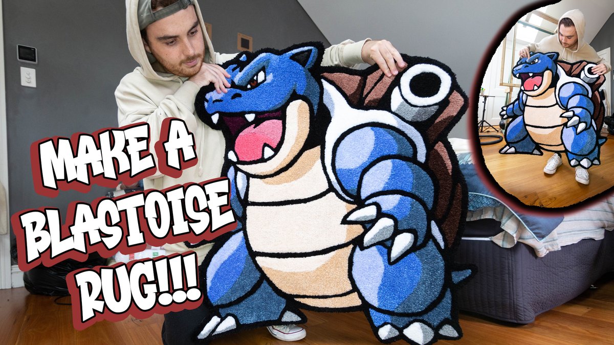 TuftOFF's tweet image. Start to finish of the blastoise rug!!

youtube.com/watch?v=EbGUnu…

#blastoise #Pokemon #tufting #RUG
