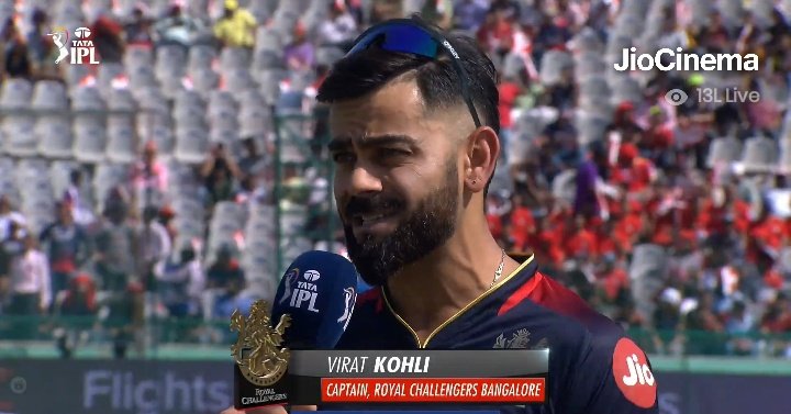 CricCrazyJohns's tweet photo. October 11th, 2021 - Virat Kohli led RCB last time. 

April 20th, 2023 - Virat Kohli leading RCB again. 

A gap of 556 days, Captain Kohli is back. https://t.co/ij7PnFIwPe