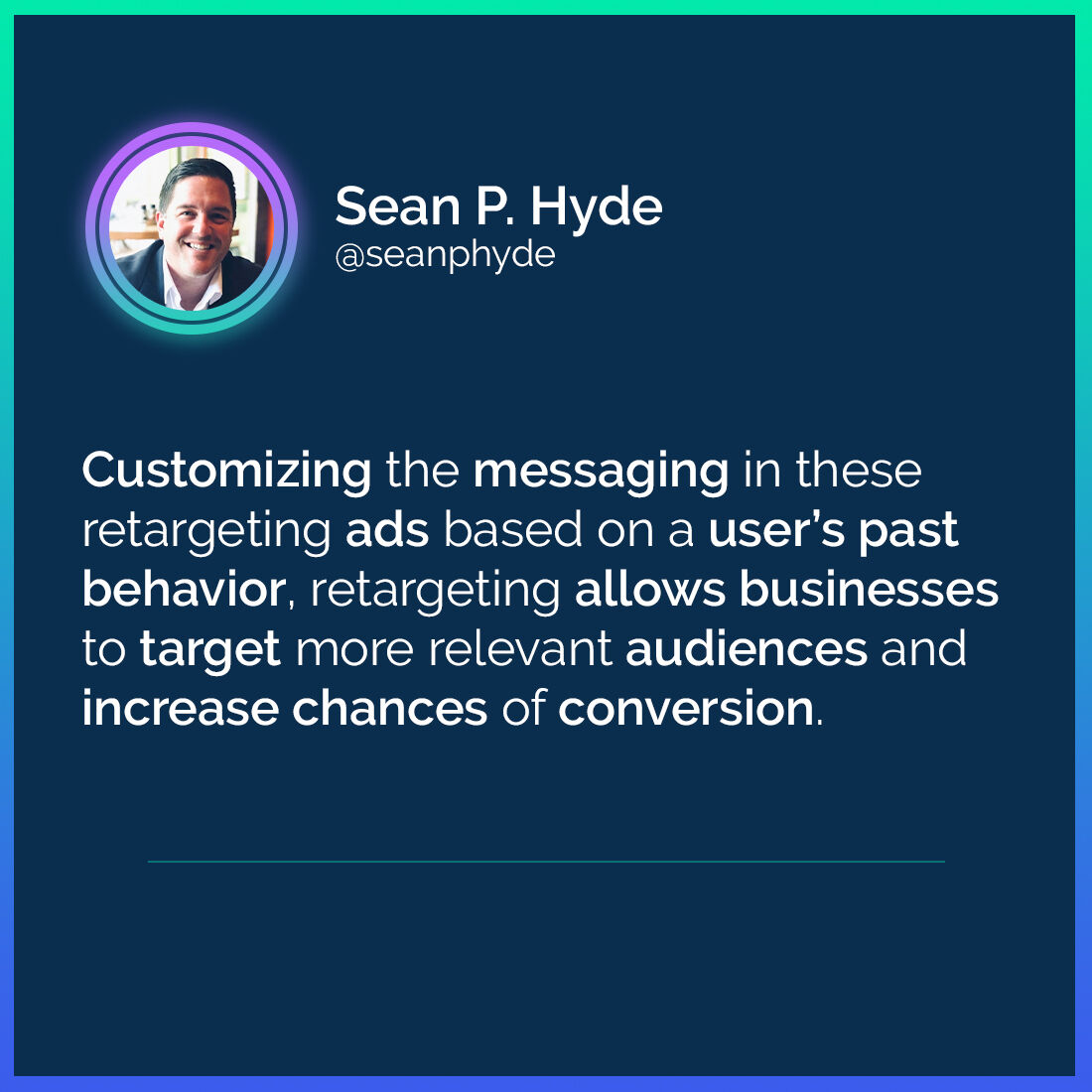 SeanPHyde's tweet image. Make sure your retargeting ads get the results they deserve with custom messages - because your customer wants to feel special, so treat them like they are. #conversiongoals