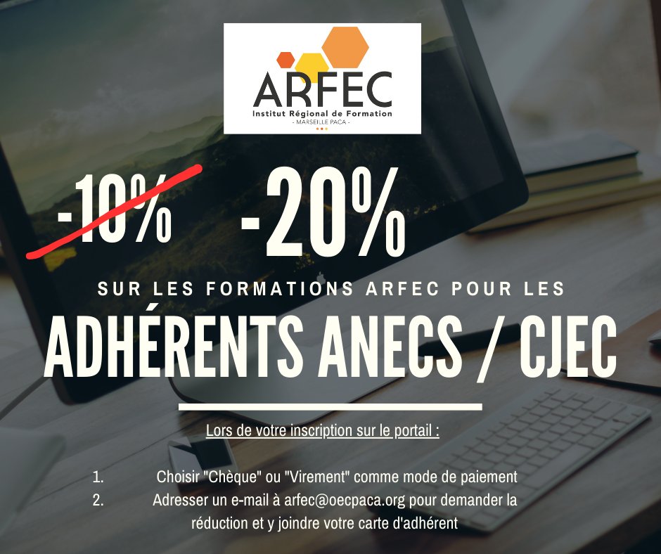 ARFECFormation's tweet photo. ⭐ RÉDUCTION ANECS / CJEC - Région PACA

Tout adhérent ANECS/CJEC Région PACA pourra bénéficier de -20% sur le prix des formations programmées au catalogue de l’ARFEC.

Contact :
📞 04 91 29 01 84 / 07 86 06 93 63
📧 commercialarfec@oecpaca.org https://t.co/wQj3hNabLd