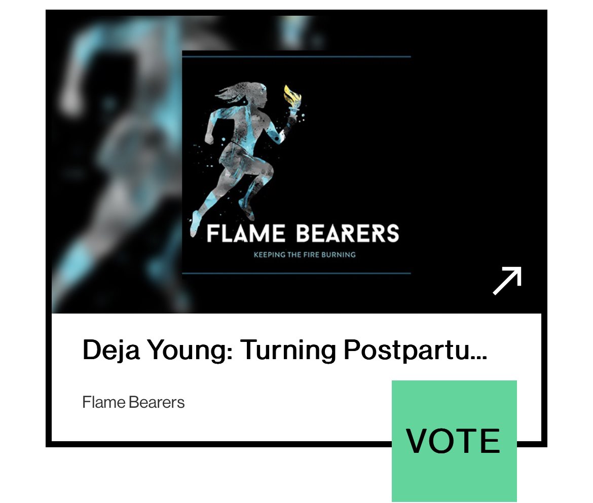 flame_bearers's tweet photo. 📢 Flame Bearers been nominated for 
The Webby Awards, @TheWebbyAwards for our episode with Deja Young , @_DejaRae on “Turning Postpartum into Depression”

Voting closes TODAY! Will you add your vote? 🗳️ ✌🏾🙏🏽

https://t.co/gLamGMRFuo

#FlameBearers https://t.co/f874jRWo4p