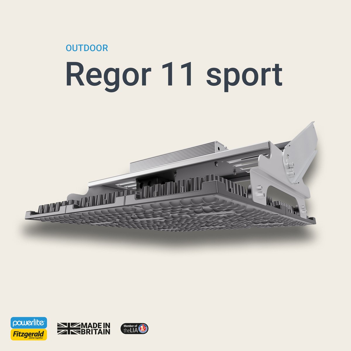 PowerliteFitz's tweet photo. Our design team, based in Yorkshire, have fine-tuned our Regor 11 Sport. Choosing this LED alternative for sports and high mast lighting means you'll now benefit from cutting-edge lightweight capabilities and our modular technology, click for more: https://t.co/hTn72AfXTz https://t.co/OIgjD3SGEb