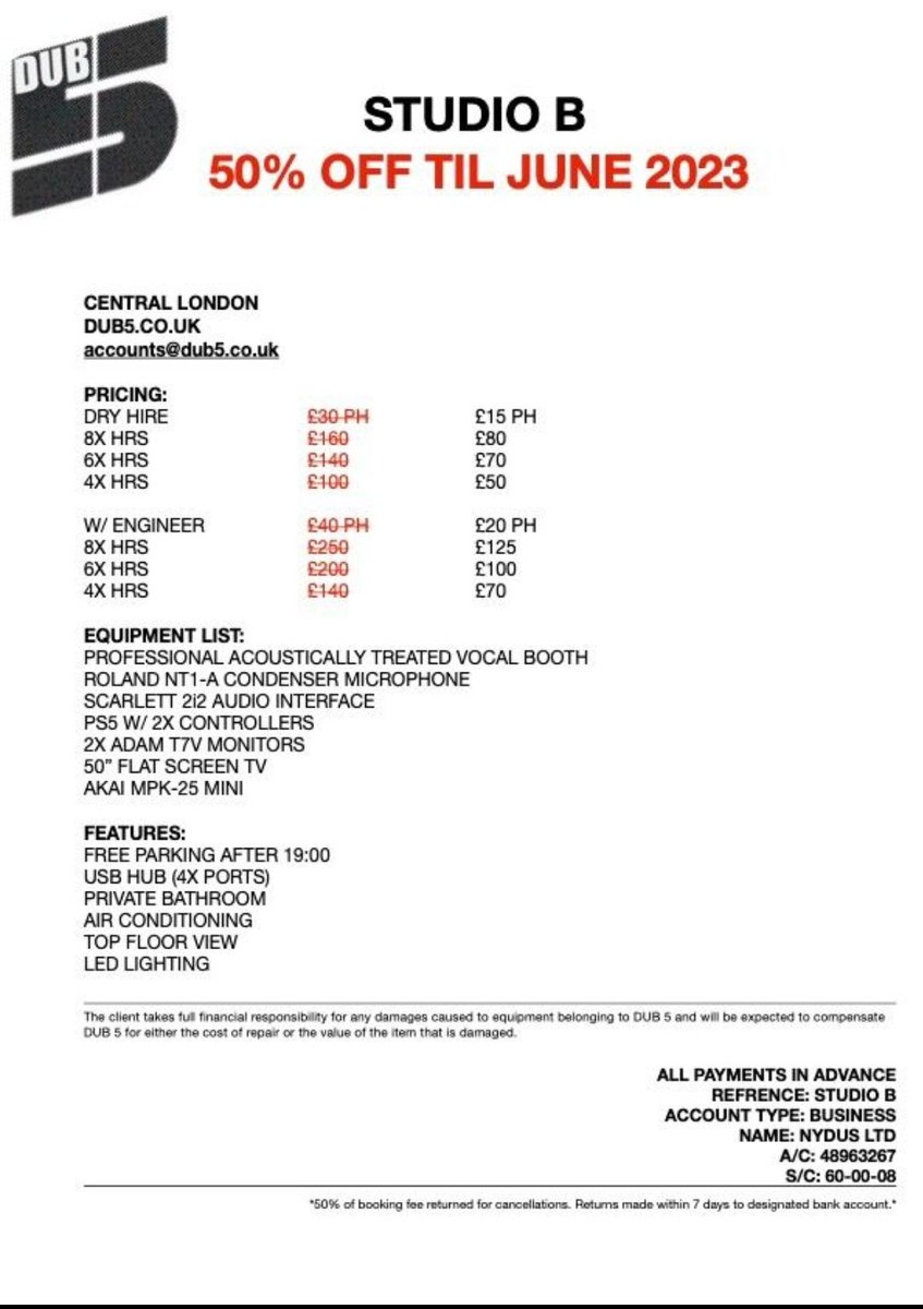 KaliincPro's tweet photo. Dub 5 Studios summer discount - great prices 🔥🔥🔥 https://t.co/PFhacbMC87