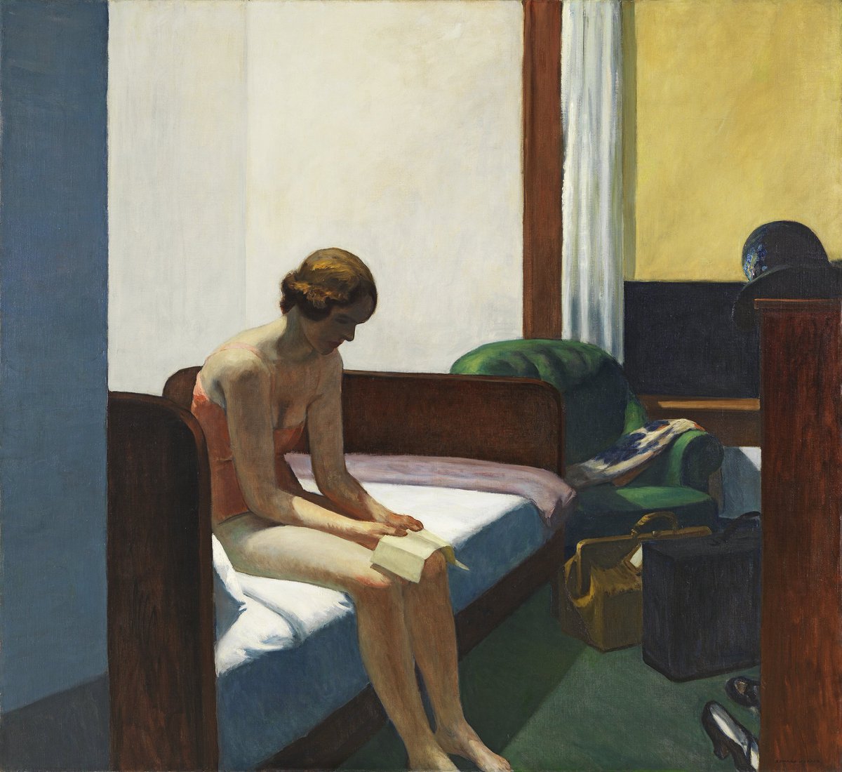 "Hotel Room" by Edward Hopper (1931), at <a href="/MuseoThyssen/">Museo Thyssen</a>