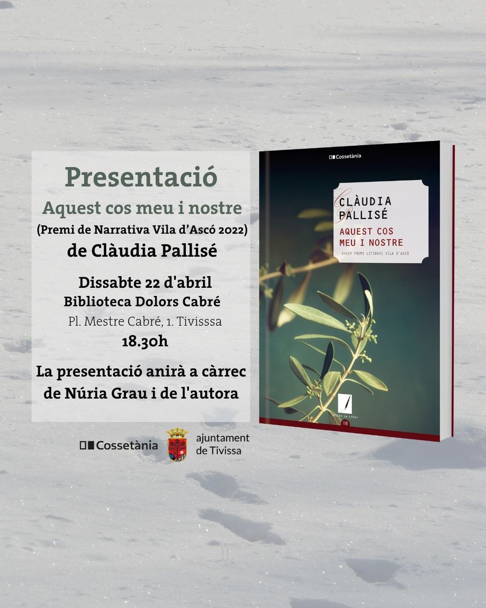 Avui, demà i passat demà presento Aquest cos meu i nostre a Amposta, Flix i Tivissa✨🤍🥹 si m'ho haguessin dit fa un any no m'ho hagués cregut! Moltes ganes i molta emoció! Visca Sant Jordi!!!!