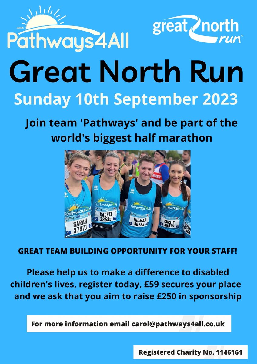 Join our running team today, we will be there at the finish to offer you our gratitude and welcome refreshments......