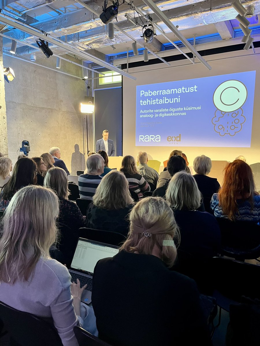 eodopen's tweet photo. 🗣️ A few days before World Book and Copyright Day 🇪🇪 The National Library of Estonia hosting the event for an expert audience and presenting 💚the #eodopen project https://t.co/Sa14BbeKHo