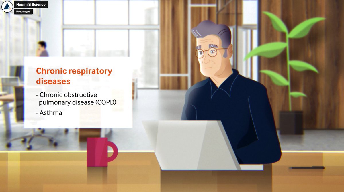 Watch how #Neumifil is designed to inhibit viral entry through the epithelium of the nose, preventing virus-induced exacerbations of underlying #respiratorydiseases.

Click here for the full video: pneumagen.com/neumifil/
#biotech #animation