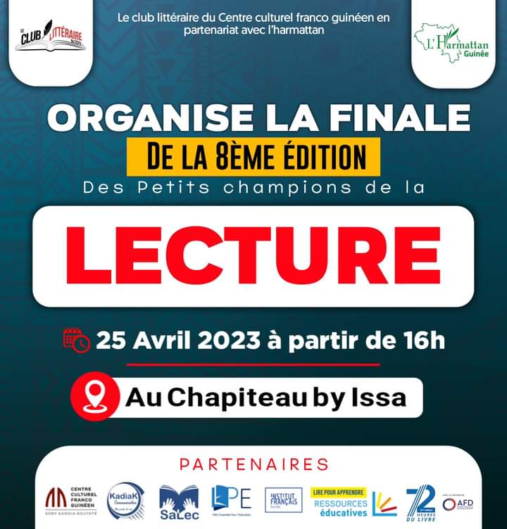 clccfg's tweet photo. #PETITSCHAMPIONSDELALECTURE
#LECTURE
#LITTÉRATURE
#CCFG 
#72HDULIVRE
#HARMATTANGN
#CHAPITEAU #BYISSA
#SALEC
#INSTITUTFRANÇAIS https://t.co/mDC444vUs6