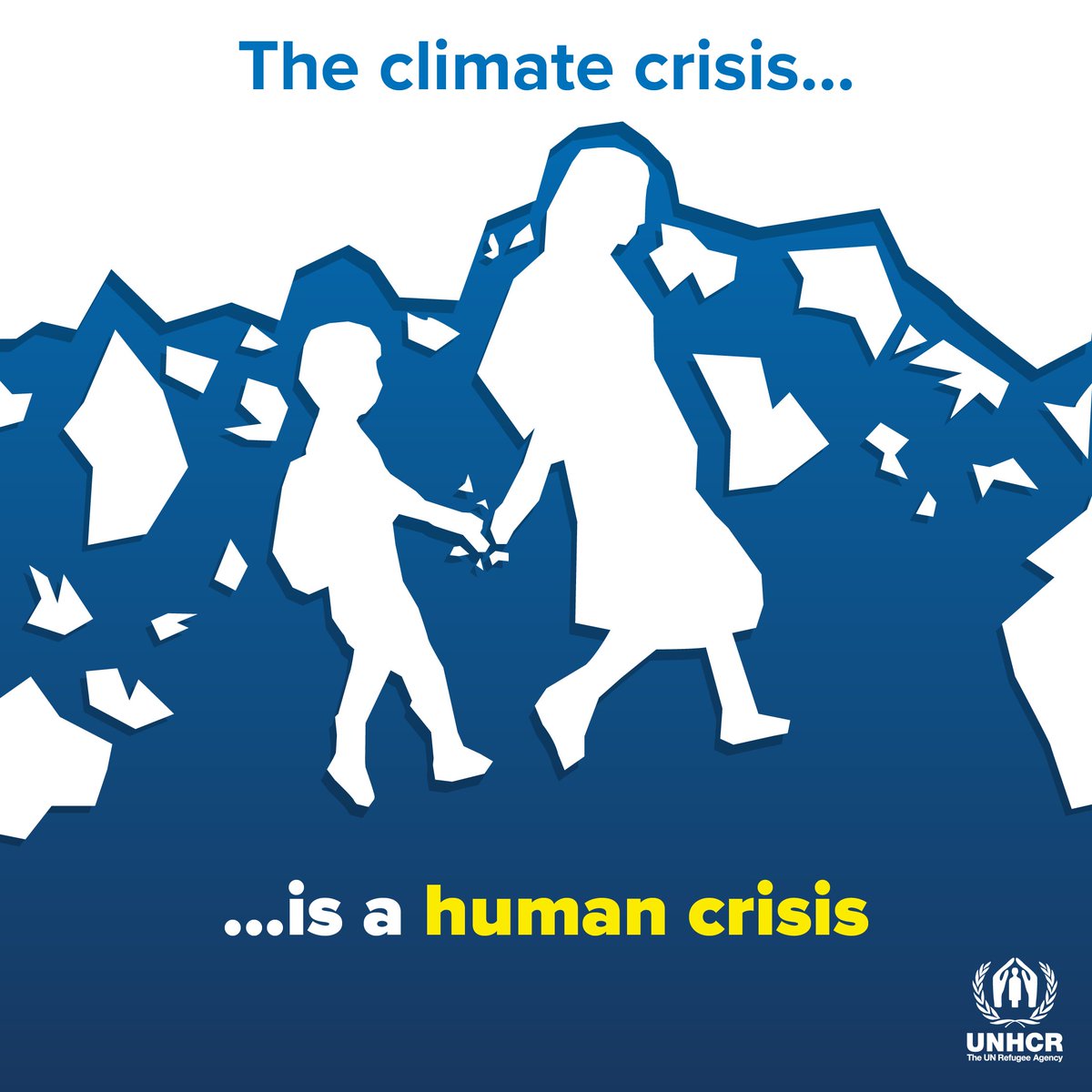 Refugees's tweet photo. Protect the planet.
Protect the people.
The climate crisis is a human crisis.
We can’t wait for tomorrow for #ClimateAction. https://t.co/2pWKX1aF0G