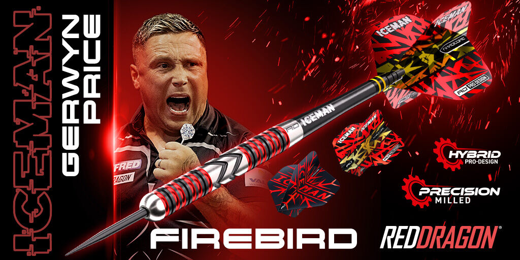 reddragondarts's tweet photo. SPRING LAUNCH | @Gezzyprice Firebird 🔥🐦

Featuring full length dual-profile ring grip with the Iceman’s signature mill Z-grooves and finished with complimentary red and black fire styling.

Full collection ➡️ https://t.co/YZrpyjwu1u 

#Darts https://t.co/f3gjZdtp1X