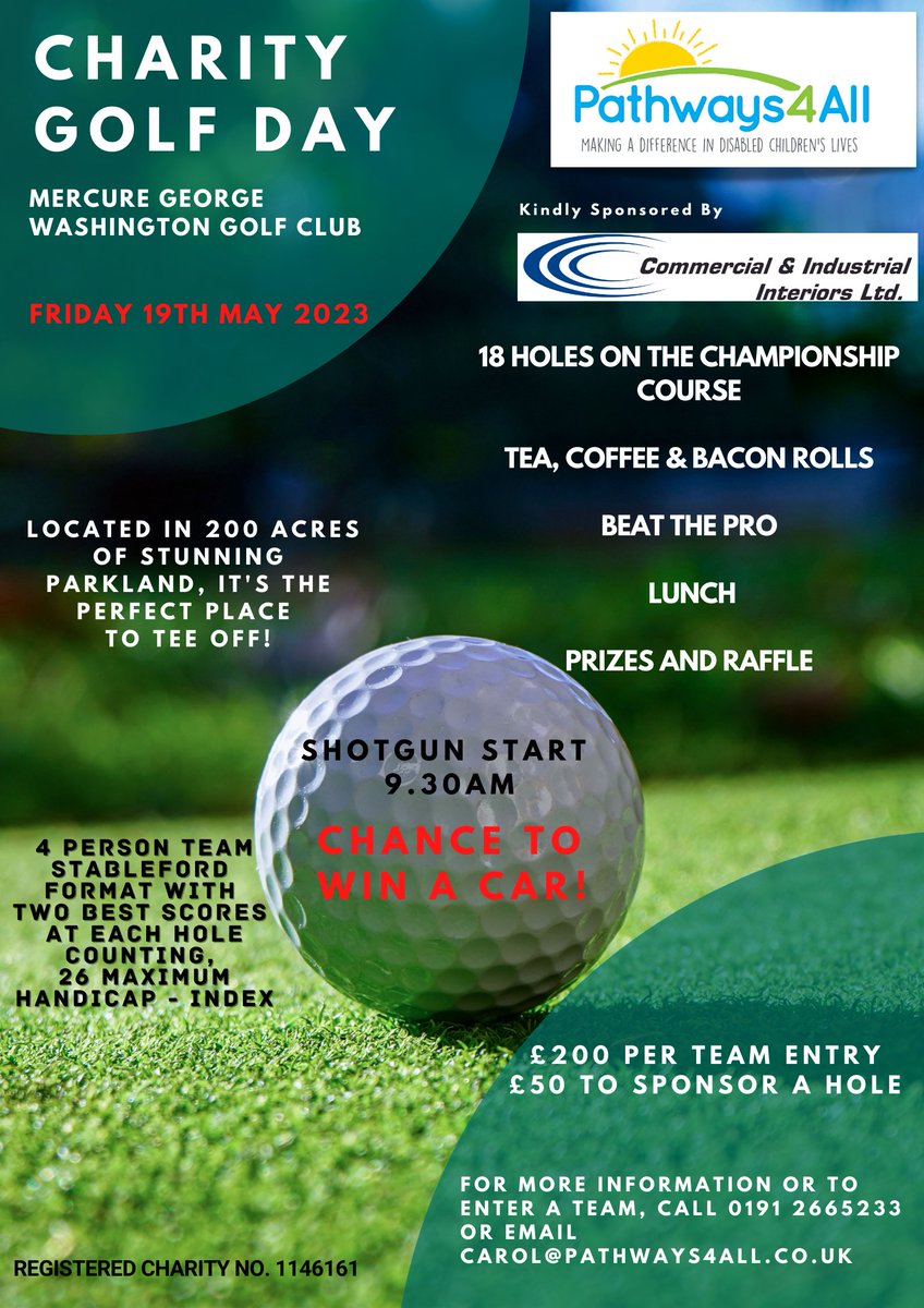 Enjoy a game of golf while raising money for disabled children in your community.  It's a fantastic event with hospitality second to none!