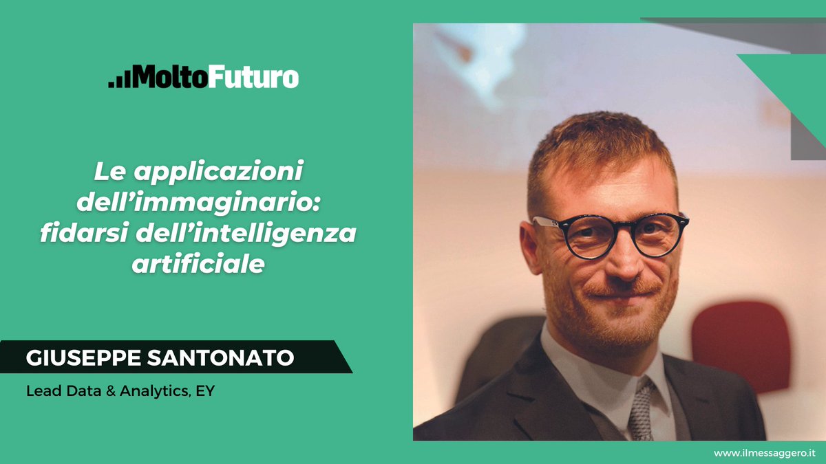 Perché fidarsi dell’Intelligenza Artificiale? Risponde Giuseppe Santonato di <a href="/EY_Italy/">EY Italy</a> ospite di <a href="/alvaromoretti/">Alvaro Moretti</a> e #CostanzaCalabrese #MoltoFuturo