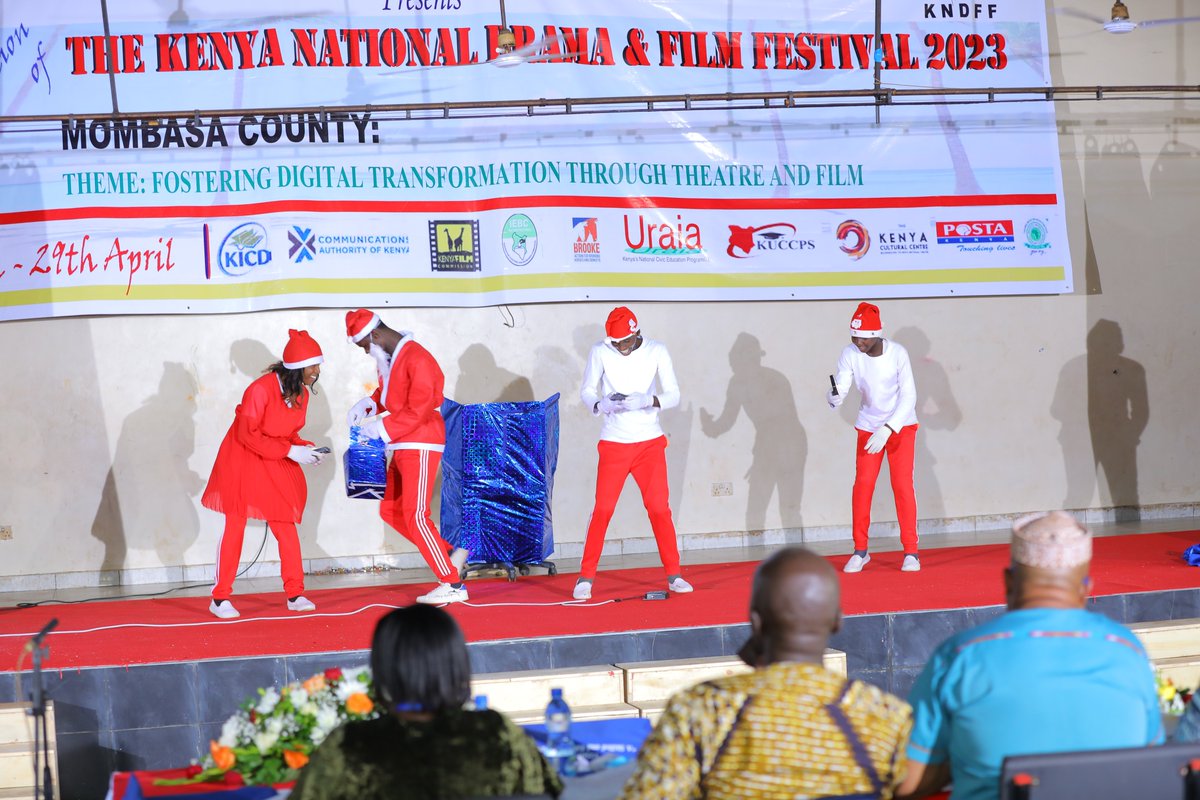 CA_Kenya's tweet photo. Some incredible performances at the Kenya National Drama Film Festival Day One! The talent on display is truly inspiring. Looking forward to seeing what the rest of the festival has in store! #DramaAndFilmFest2023 
@EduMinKenya https://t.co/nw5IsTbqQJ