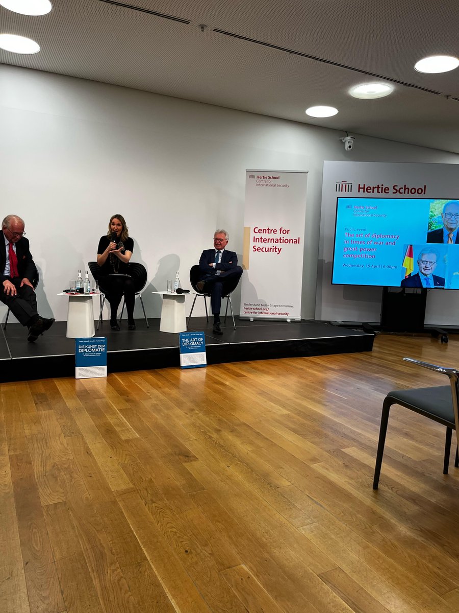 Ambassador <a href="/ischinger/">Wolfgang Ischinger</a> delivered a particularly impactful quote about diplomacy yesterday at <a href="/Hertie_Security/">Centre for International Security - Hertie School</a>'s event. <Paraphrased> "Diplomacy is the promotion of circumstances that allow for peace". Realistic yet allowing for some optimism.