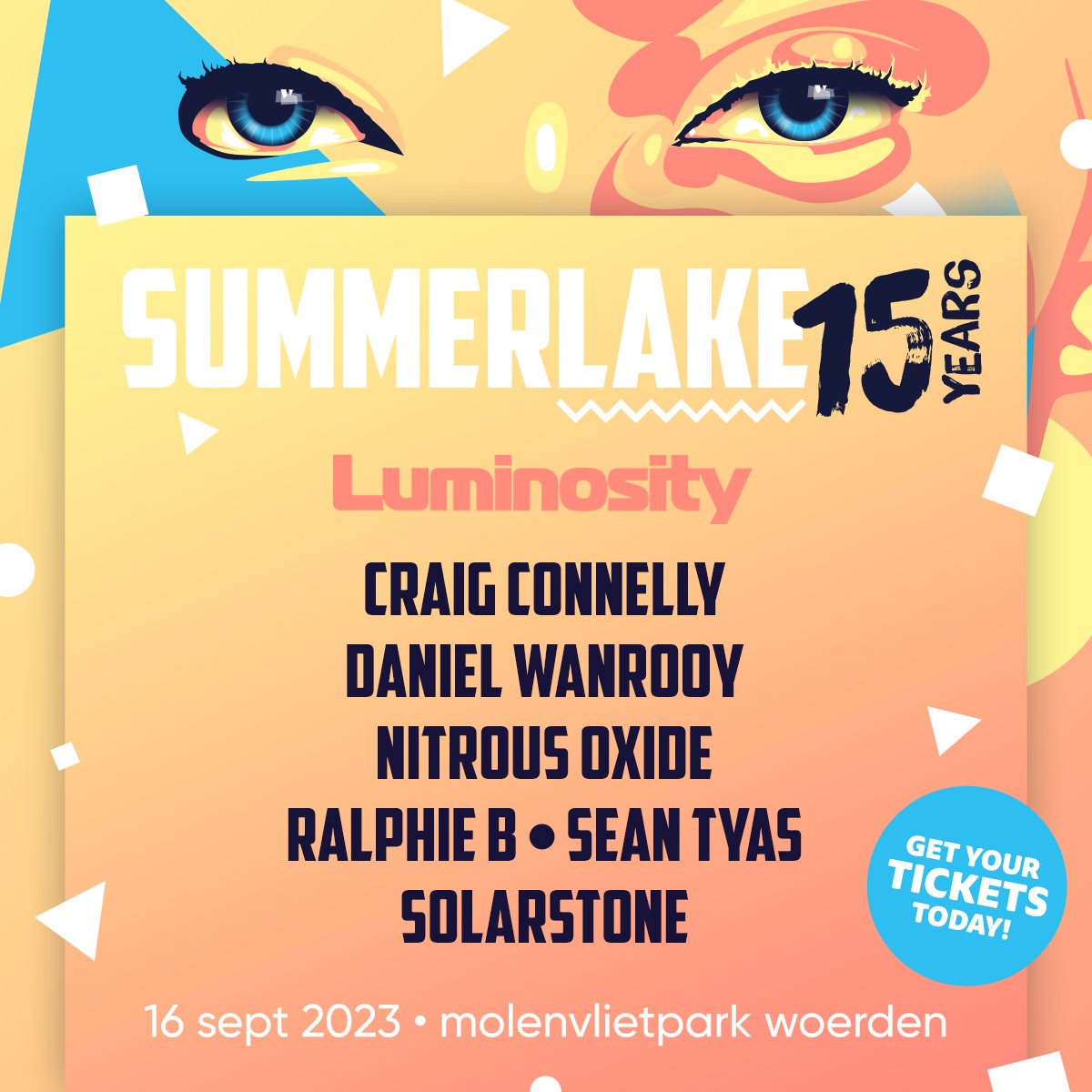 Luminosity Events (@luminosityevent) on Twitter photo Are you ready for the Summerlake Outdoor Festival??? Here is the line up for the trance stage, hosted by Luminostiy Events!
A-Z:
<a href="/craig_connelly/">Craig Connelly</a>
<a href="/danielwanrooy/">Daniel Wanrooy / Truetone</a>
Nitrous Oxide (<a href="/chris_n2o/">Nitrous Oxide</a>)
<a href="/RalphieBmusic/">Ralphie B</a>
<a href="/SeanTyas/">Sean Tyas</a>
<a href="/richsolarstone/">Solarstone.</a>
Get your tickets here: summerlake.nl/tickets Are you ready for the Summerlake Outdoor Festival??? Here is the line up for the trance stage, hosted by Luminostiy Events!
A-Z:
<a href="/craig_connelly/">Craig Connelly</a>
<a href="/danielwanrooy/">Daniel Wanrooy / Truetone</a>
Nitrous Oxide (<a href="/chris_n2o/">Nitrous Oxide</a>)
<a href="/RalphieBmusic/">Ralphie B</a>
<a href="/SeanTyas/">Sean Tyas</a>
<a href="/richsolarstone/">Solarstone.</a>
Get your tickets here: summerlake.nl/tickets