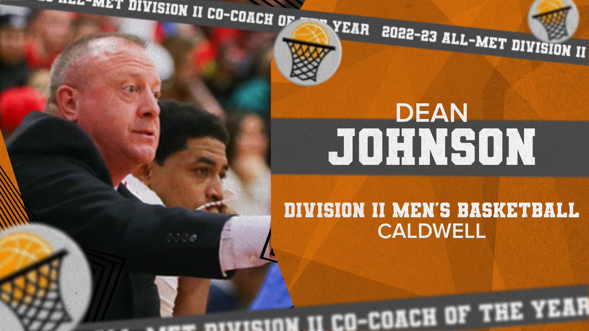 MetBasketballW's tweet photo. 🏀Congrats to the 2022-23 MBWA Men's Basketball Div. II All-Met Co-COACH OF THE YEAR 🗽
🏆Dean Johnson, Caldwell @CaldwellCougars @CaldwellUMBB @CACC01 
What a great year for his first-year at the helm!
Read here: https://t.co/qNEVySAJ6J https://t.co/RRuFXX3NrR
