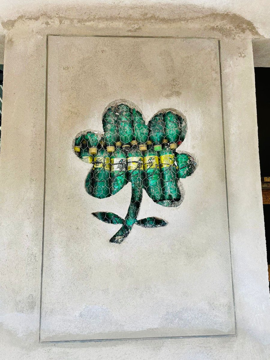 So excited to see the progress on the ‘bottle’ classrooms I had the privilege to help build in Guatemala. The roof is on and the walls have been plastered!