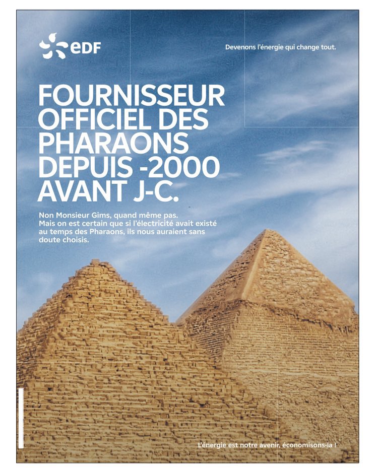 CucchiLaetitia's tweet image. Bravo à @EDFofficiel pour cet exemple réussi de Newsjacking qui permet de s’emparer avec #humour d’un fait d’actualité pour le détourner à son avantage 😂👏🏻👏🏻

#Communication #newsjacking #Publicite