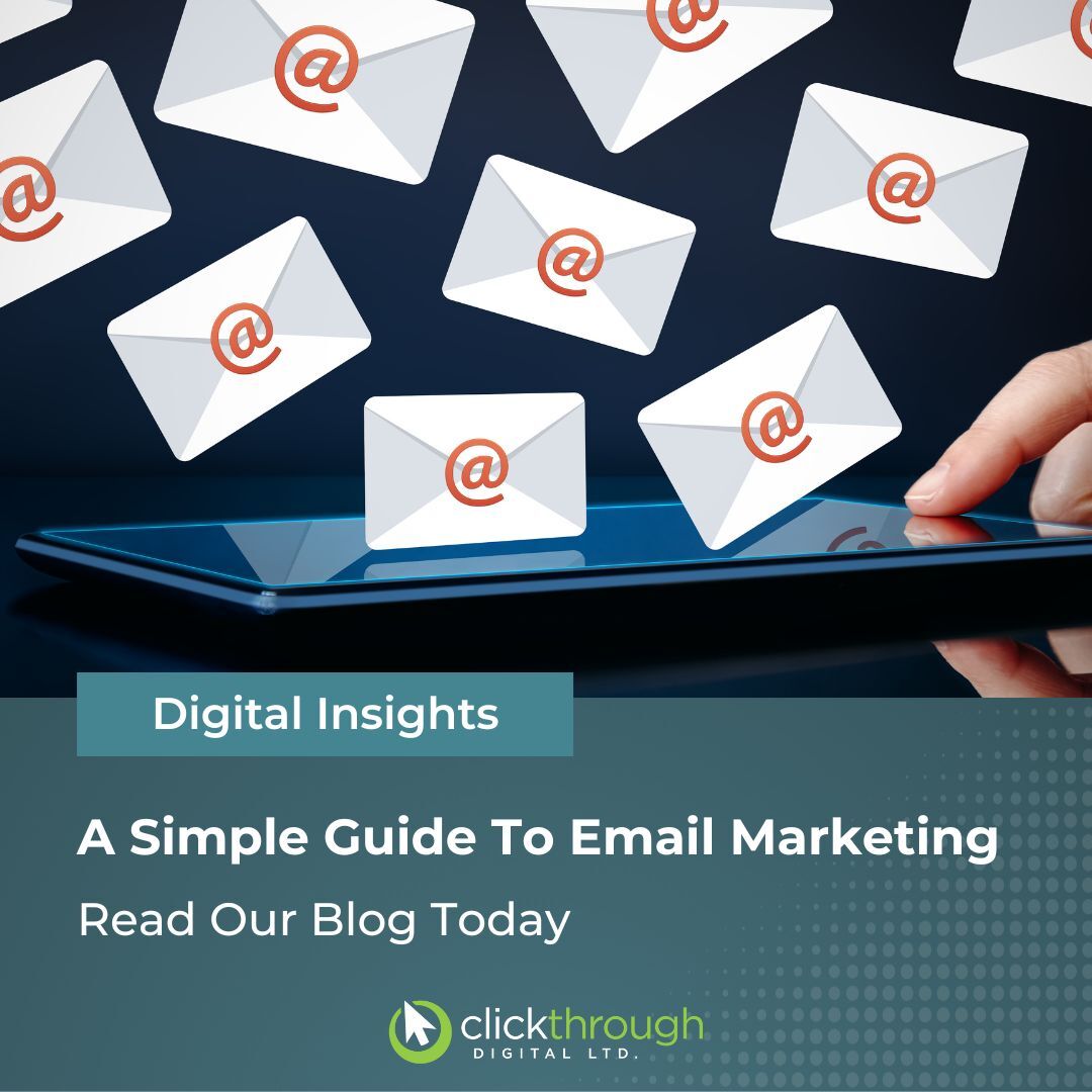 ClickTDigital's tweet photo. Have you ever wondered how email marketing works and what the benefits could be for your business? As knowledge is power, why not check out one of our newest blog posts and get yourself up to speed with email campaigns! https://t.co/c8xQDmJGNF #clickthroughdigital https://t.co/7UYN4z5QrW