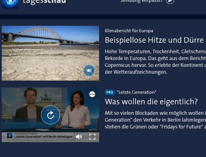 Lasko_b's tweet photo. Tagesschau heute besser drauf als der @Der_Postillon  #letzteGeneration https://t.co/O13kV8aCxd