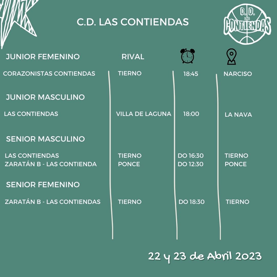 cdlascontiendas's tweet photo. Partidos de esta jornada
#GoContiendas💚 https://t.co/bslNhTcYid