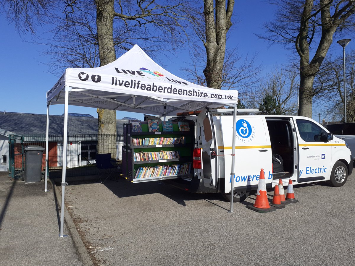 onceuponashire's tweet photo. Library events team were out on the road with our e-van pop-up library yesterday visiting Rothienorman School. Fantastic book borrowing, Bookbug, and story time activities were delivered to all classes. https://t.co/nPX4QZEwCL