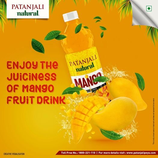 Take a break and enjoy the sweetness and aroma of mango fruit drink, a smooth and refreshing drink
#PatanjaliFruitDrink
#Refreshment #PatanjaliNaturalFruitDrink
#Juice #PatanjaliProducts #FreshDrink #PatanjaliProducts #DivyaJal #SummerDrink  #FruitDrinks #Juices #PatanjaliJuices