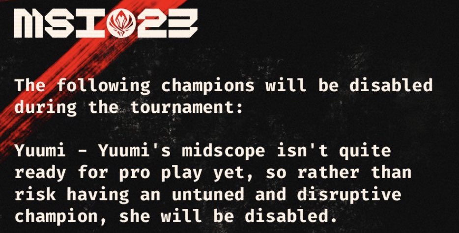 noway4u_sir's tweet photo. Yuumi nicht erlaubt bei der MSI 🥳 https://t.co/xGksUggKMs