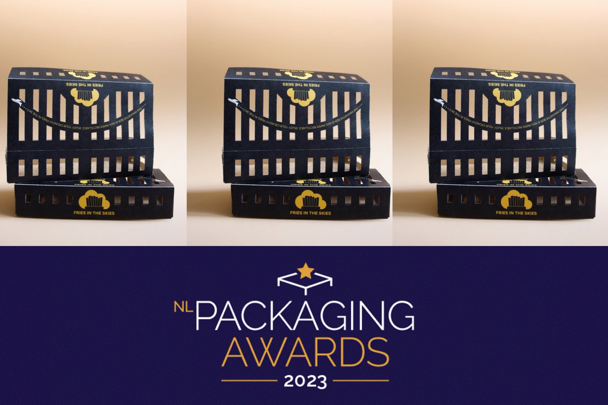 Genomineerd! De verpakking van Fries in the Skies is kanshebber voor een NL Packaging Award in de categorie innovatie. 

#innovatie #verpakking #techniek #design #nlpa #packaging