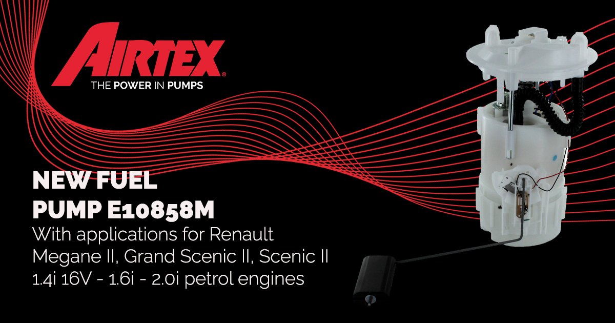 AirtexEurope's tweet photo. NEW AIRTEX FUEL PUMP E10858M - https://t.co/ySDpkSiCB4

*This fuel pump replaces E10802M.

--------

NUEVA REFERENCIA DE BOMBA DE COMBUSTIBLE AIRTEX E10858M - https://t.co/n3LAhzCu7z

*Esta bomba reemplaza a la E10802M.

#airtexproducts #airtex #fbg #fuelpump #bombadecombustible https://t.co/ZbCbAyuhpG