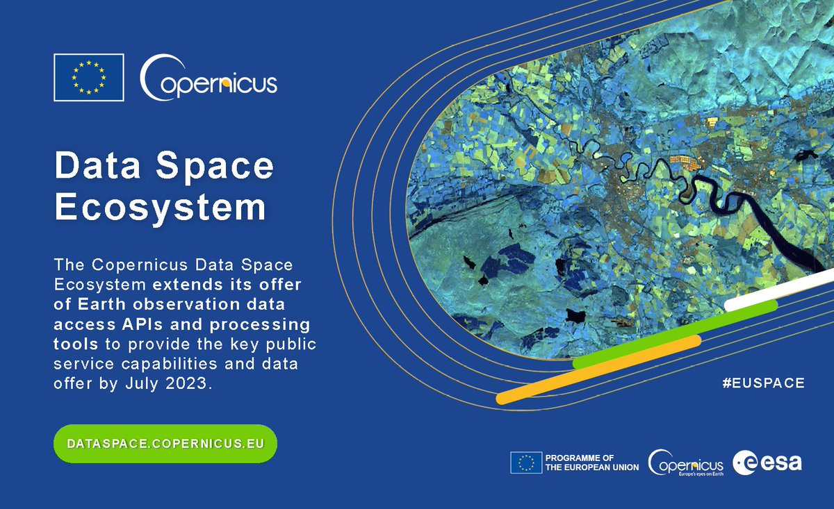 📣 After an initial release in January, the #Copernicus Data Space Ecosystem extends its offer of data access APIs &amp; processing tools! 🛰️🤩

An important step to ensure the continuity of the open &amp; free data access.

Discover more on the brand new website➡️bit.ly/CopernicusDSE_…