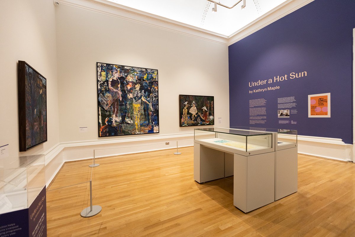 JMPaintingPrize's tweet photo. Have you visited #UnderAHotSun yet?  You have until 8 May to visit this new collection of works by #JM2020 winner Kathryn Maple at @walkergallery🎨 

Be sure to pop in to Room 12 too, to see a selection of the Walker's new acquisitions from the last 10 years. https://t.co/KxjceAdIG8