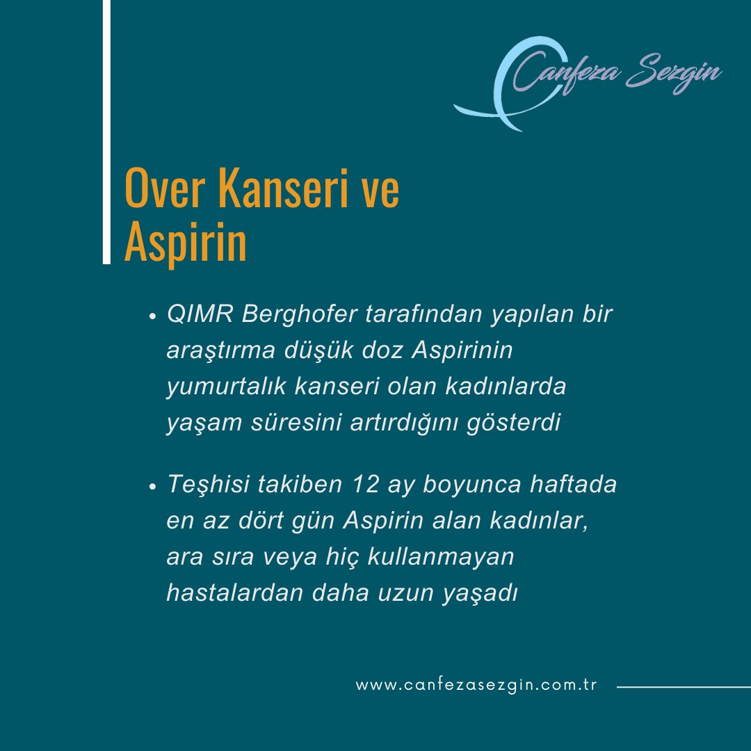 CanfezaSezgin's tweet photo. 👉🏼"Kanama riski nedeni ile doktor önerisi olmadan kullanılmamalıdır."👈🏼

#over #yumurtalık #kanser #cancer #aspirin #tamamlayıcıtıp #sağlık #hipec #onkoloji #hipertermi #elektrohipertermi #kişiyeözel #tedavi #onkolog #profesör #doktor #canfezasezgin https://t.co/DKzrXEhZND